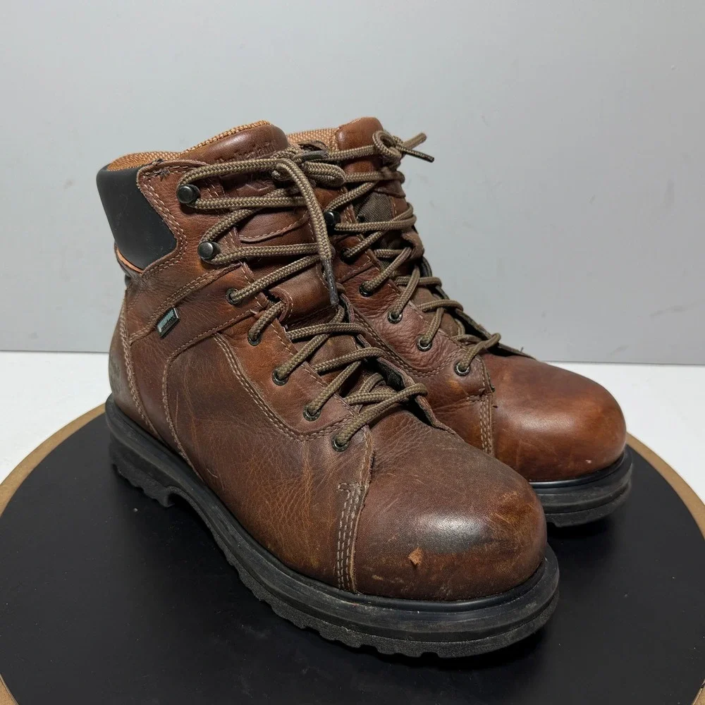 Timberland PRO Work Boots Women 7.5W Direct Attach Brown Leather Utility